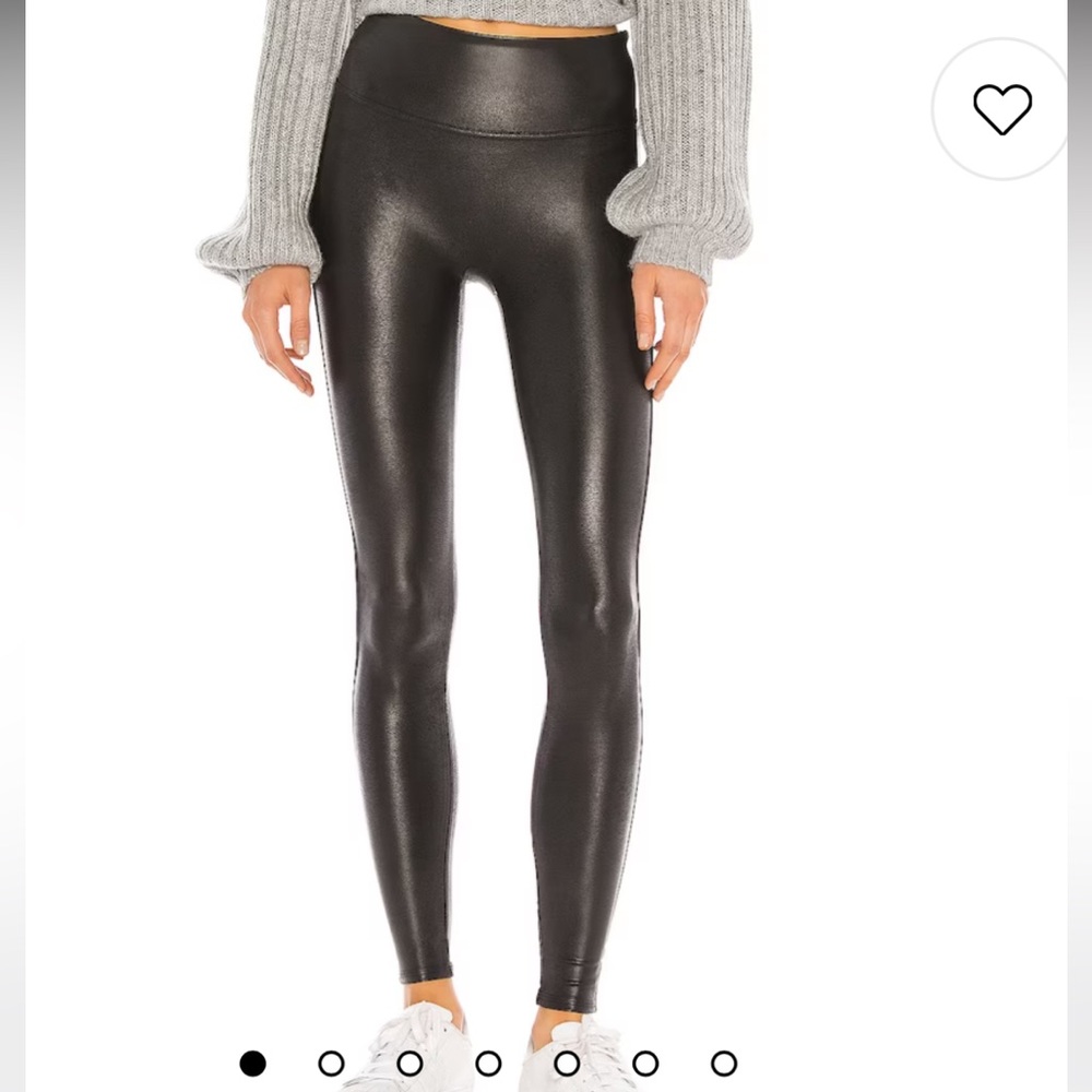 Black Spanx Leather Leggings